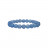 Agate bleue teintée - Bracelet - boule de 4 à 8 mm